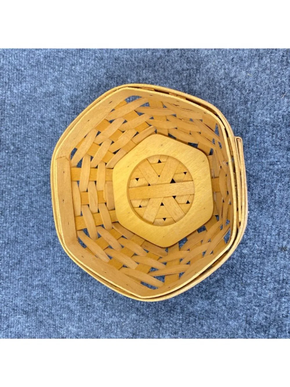 Longaberger Basket Set 3 Nesting Generations Wood Lids Protectors 10 7 5.5 Inch